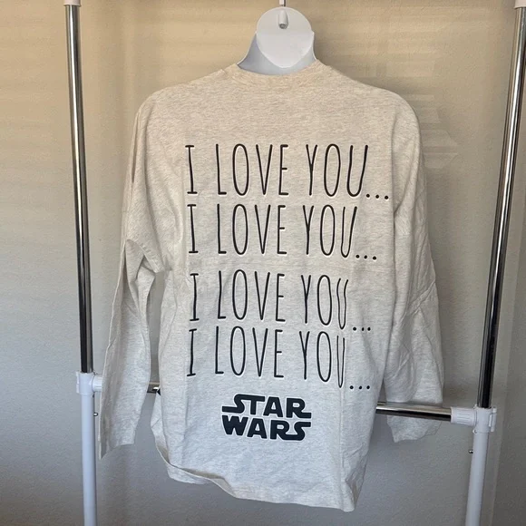 Disney Star Wars Spirit Jersey “Empire Strikes Back” I Love You - Picture 1 of 8